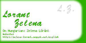 lorant zelena business card