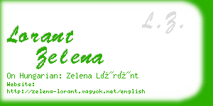 lorant zelena business card